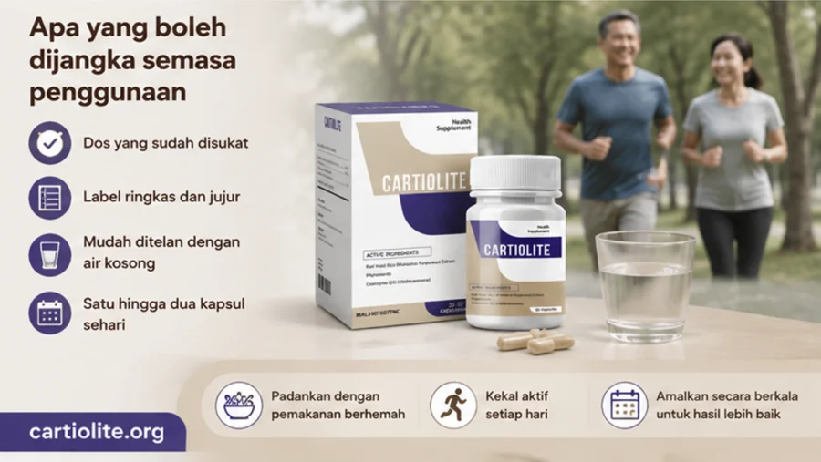 Cartiolite — kapsul diambil bersama segelas air